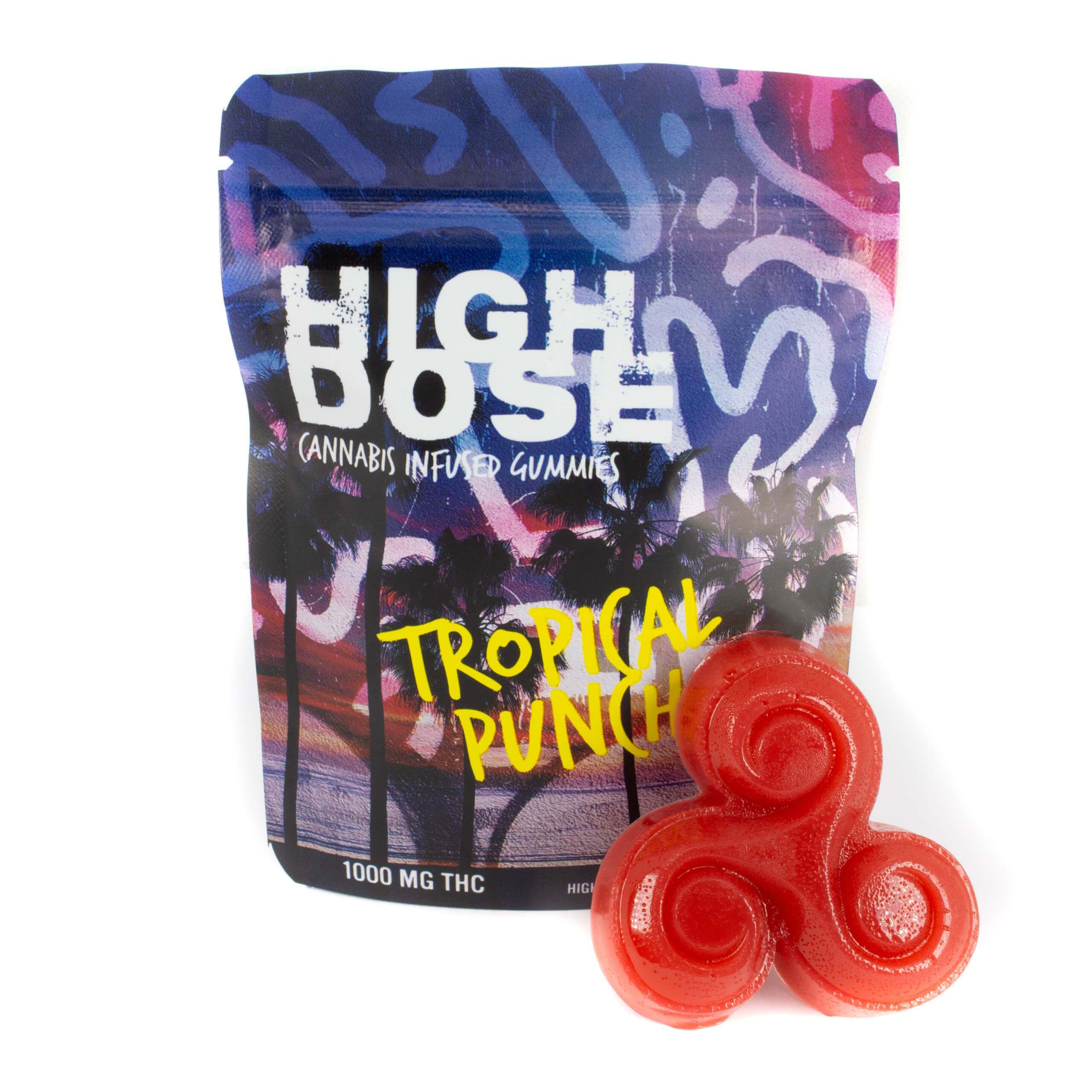 High Dose – Tropical Punch 1000mg THC Gummy - My Pure Canna