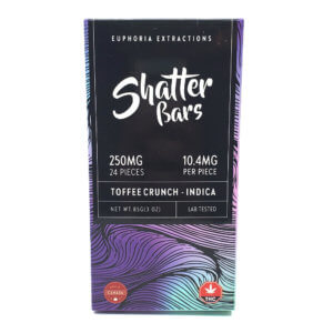 Indica Toffee Crunch Shatter Bar (250mg)