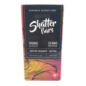 Sativa Toffee Crunch Shatter Bar (250mg)