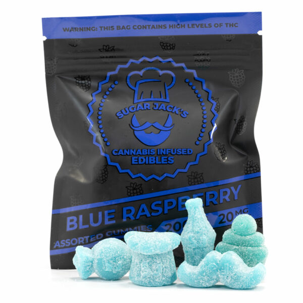 SugarJacks-Assorted-THC-Gummies-Blue-Raspberry-200MG